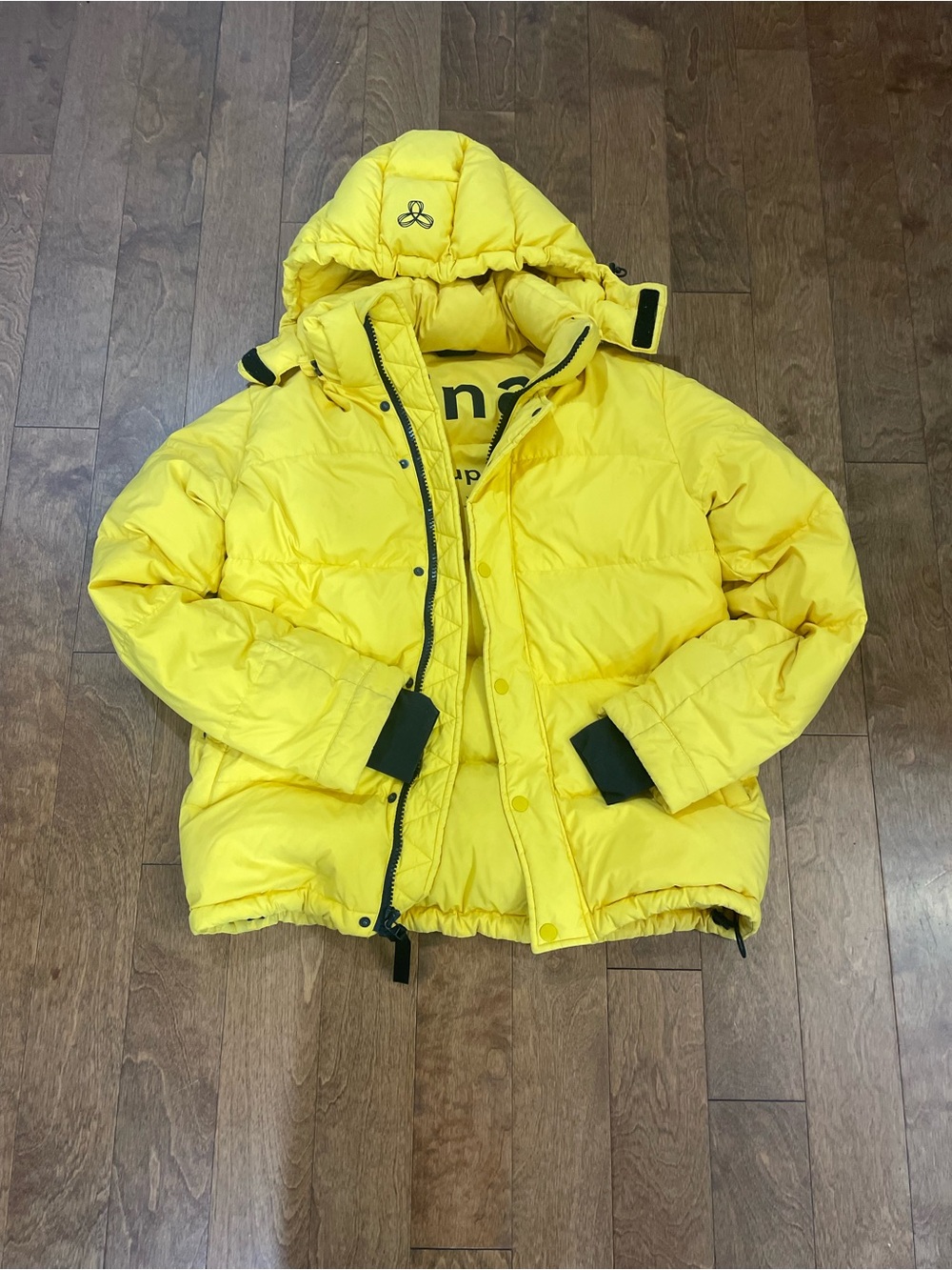 TNA  Yellow Hooded Puffer Jacket